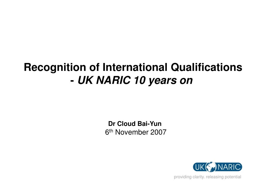 recognition of international qualifications