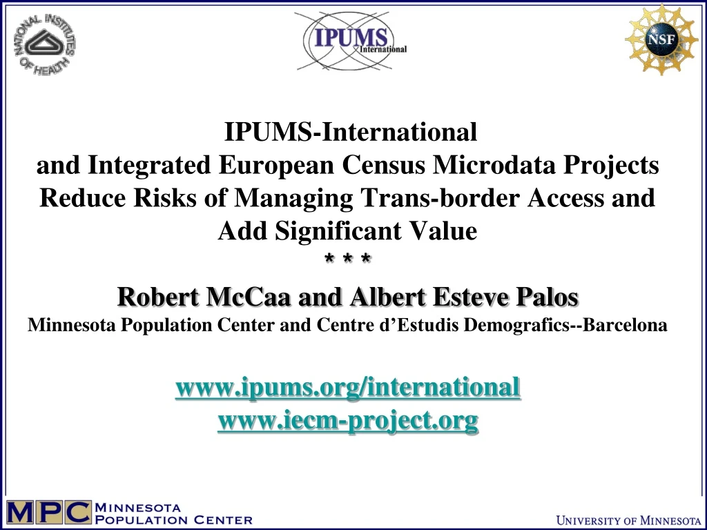 ipums international and integrated european