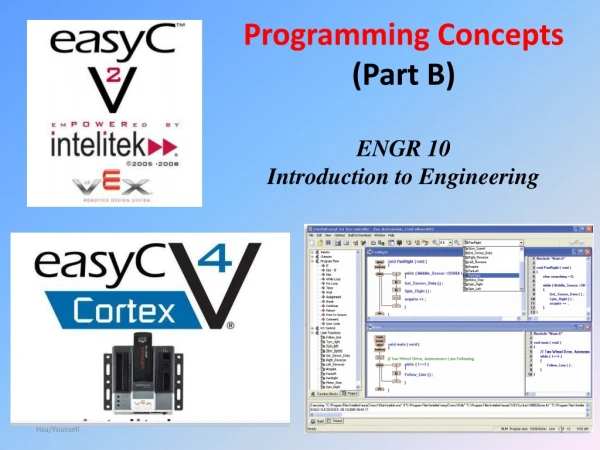 Programming Concepts (Part B) ENGR 10 Introduction to Engineering