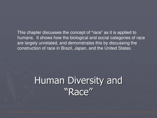 Human Diversity and “Race”