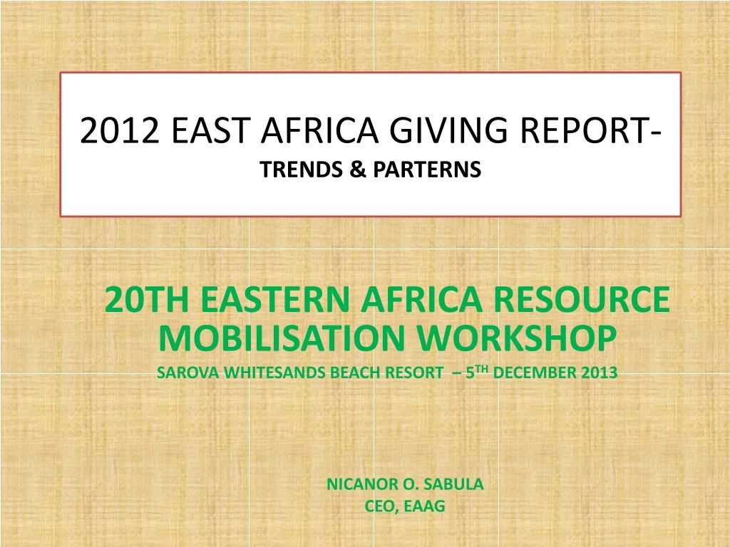 2012 east africa giving report trends parterns