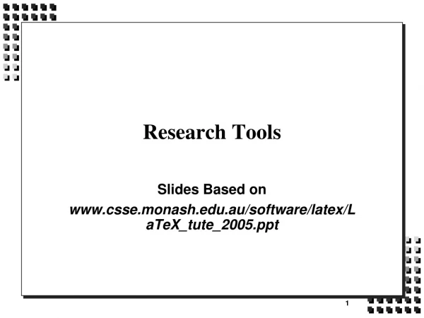 Research Tools