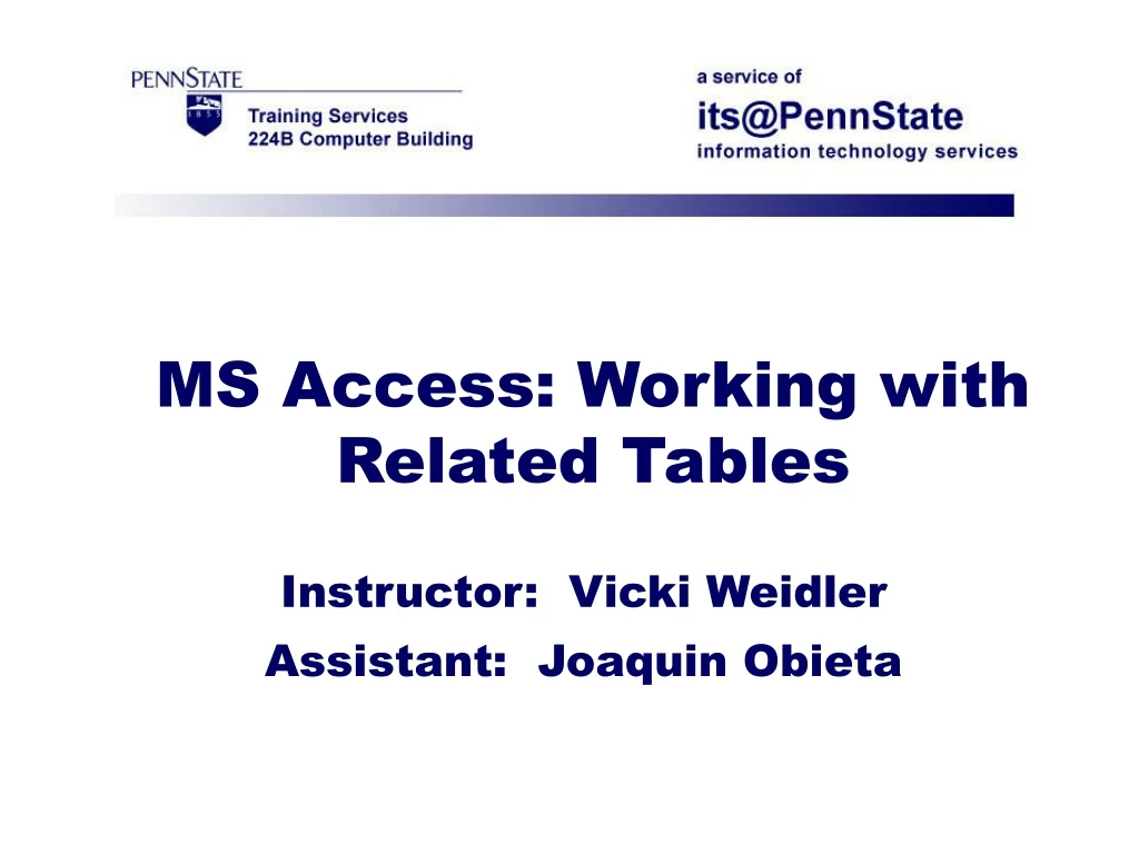 ms access working with related tables