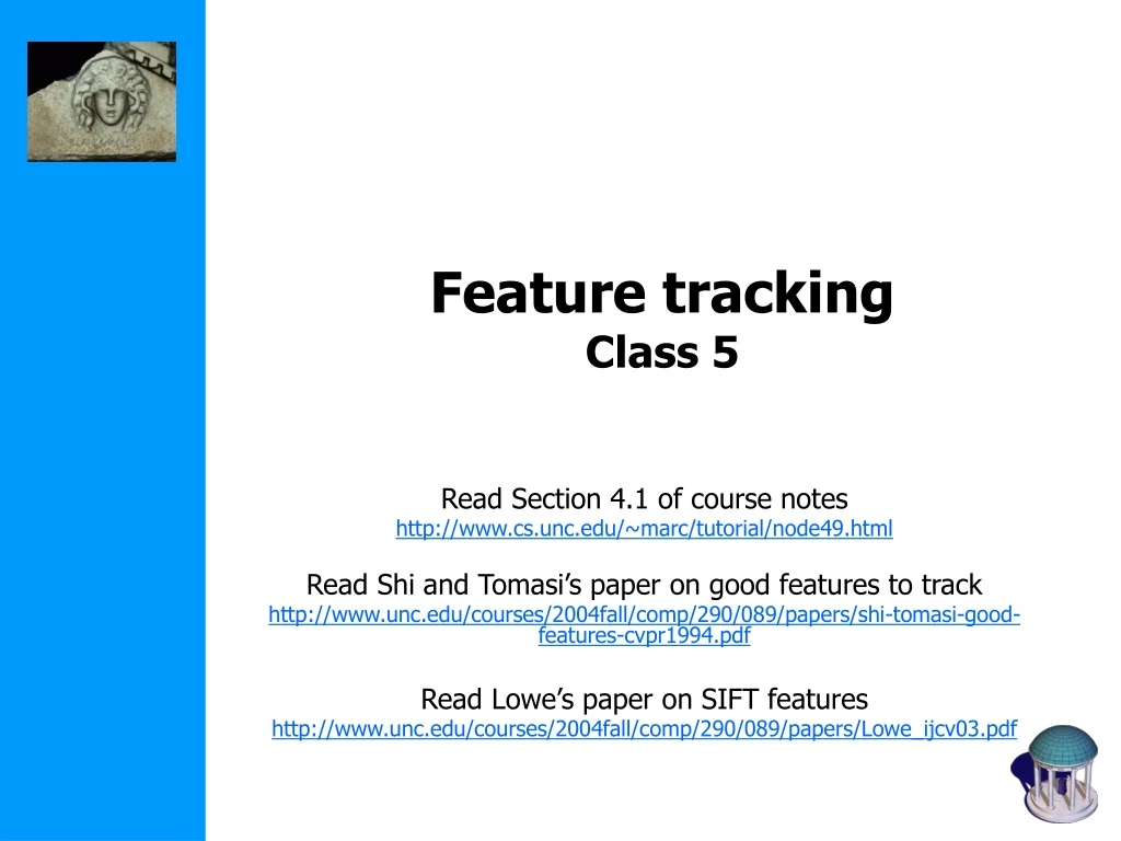 feature tracking class 5