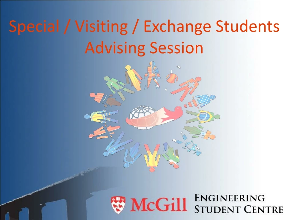 special visiting exchange students advising session