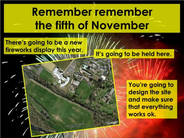 Remember remember the fifth of November
