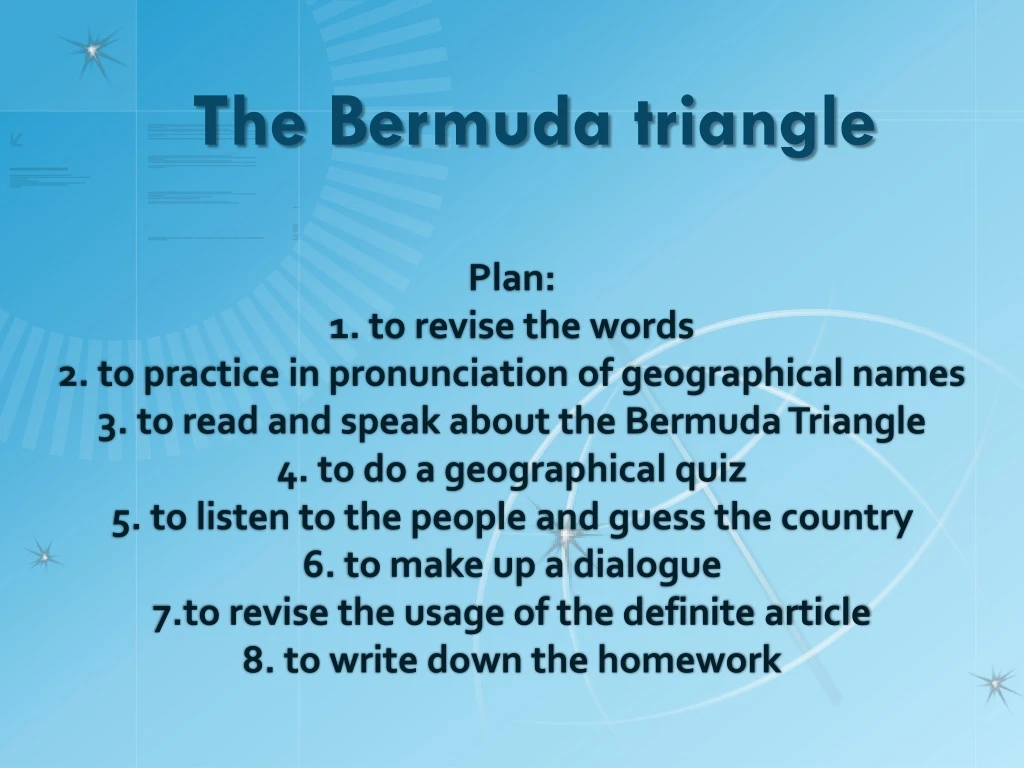 the bermuda triangle