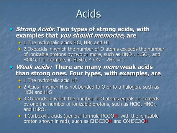 Acids