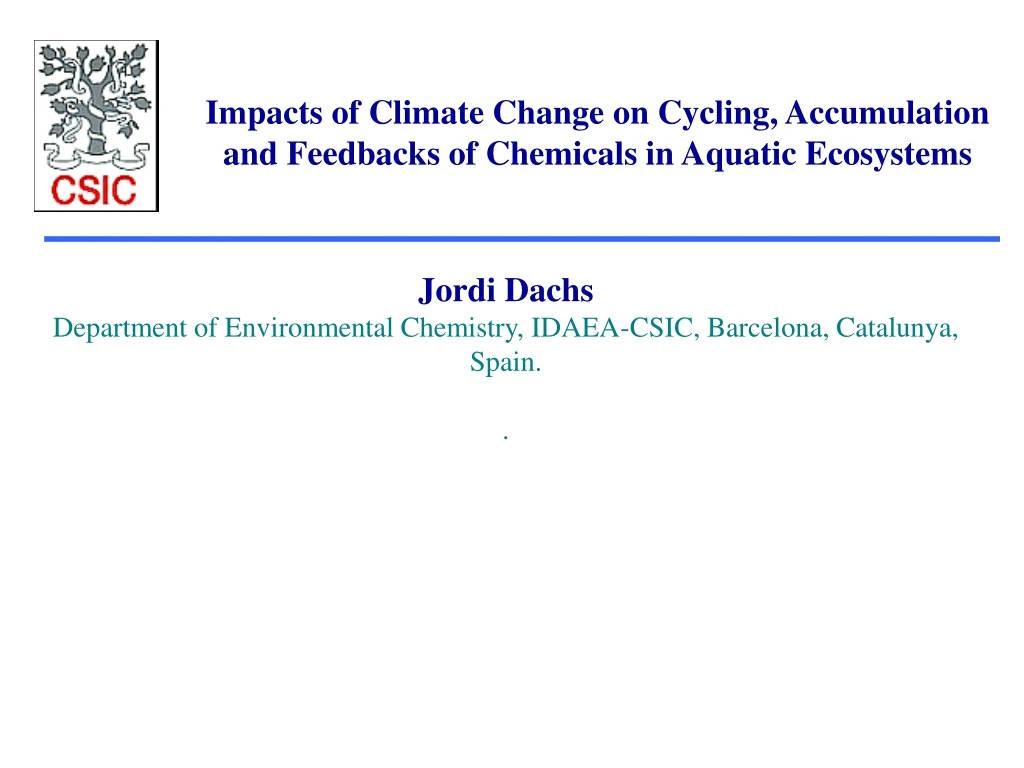 impacts of climate change on cycling accumulation
