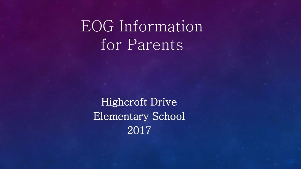 eog information for parents