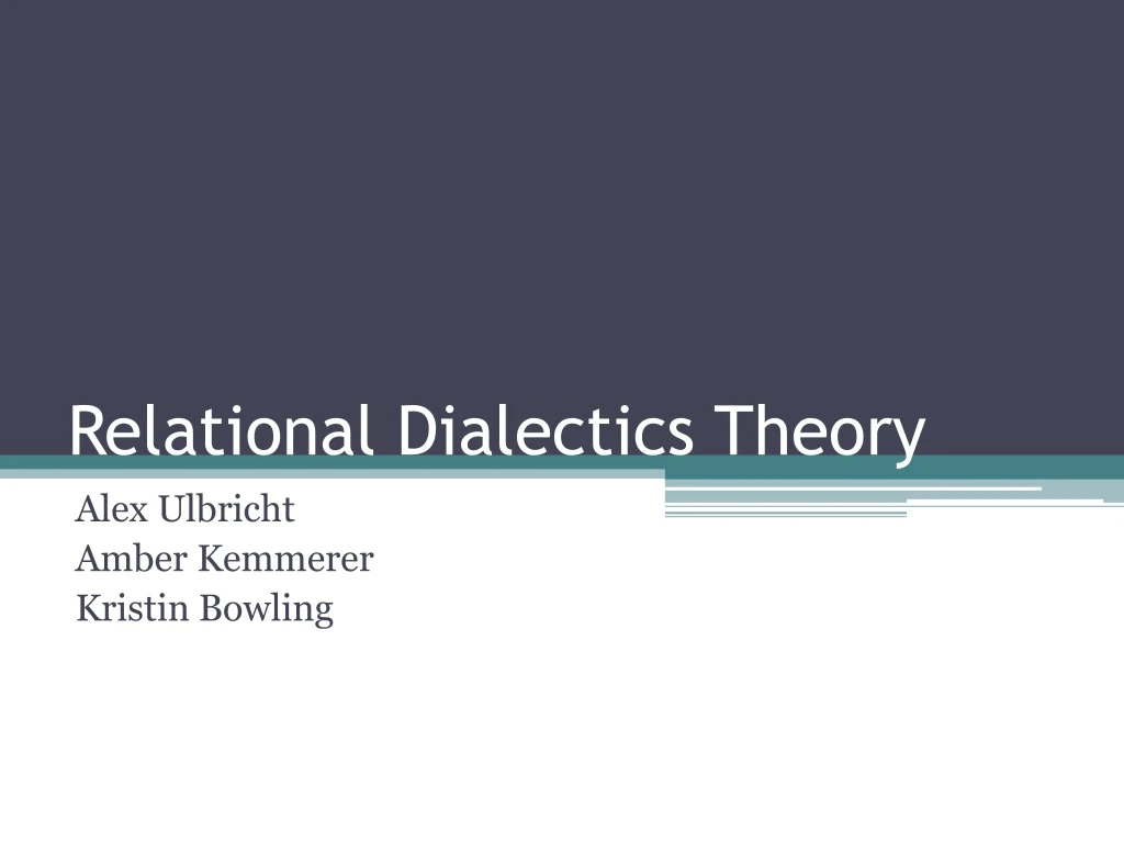 relational dialectics theory