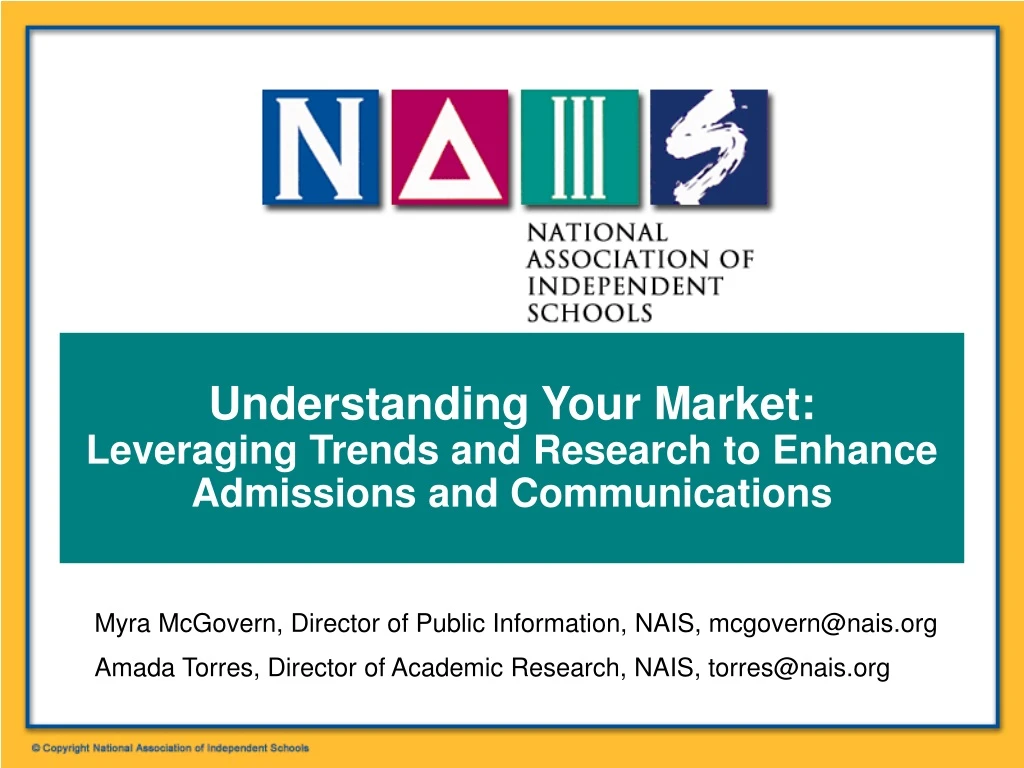 understanding your market leveraging trends and research to enhance admissions and communications