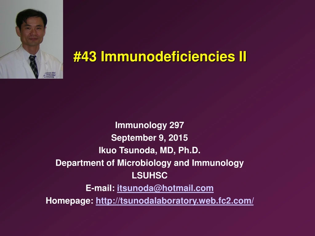 43 immunodeficiencies ii