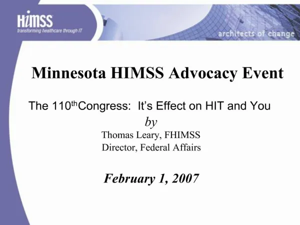 Minnesota HIMSS Advocacy Event
