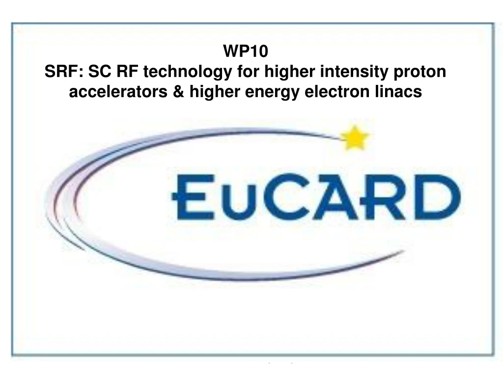 wp10 srf sc rf technology for higher intensity
