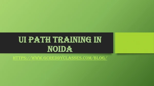 ui path training in noida