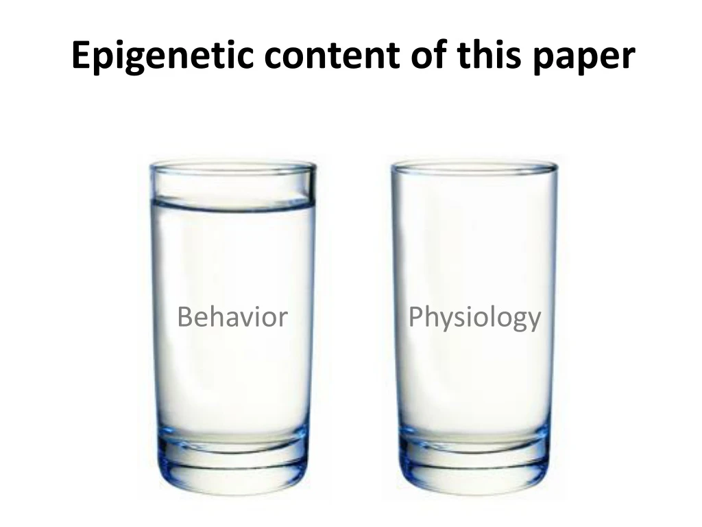 epigenetic content of this paper