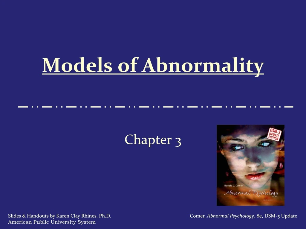 models of abnormality