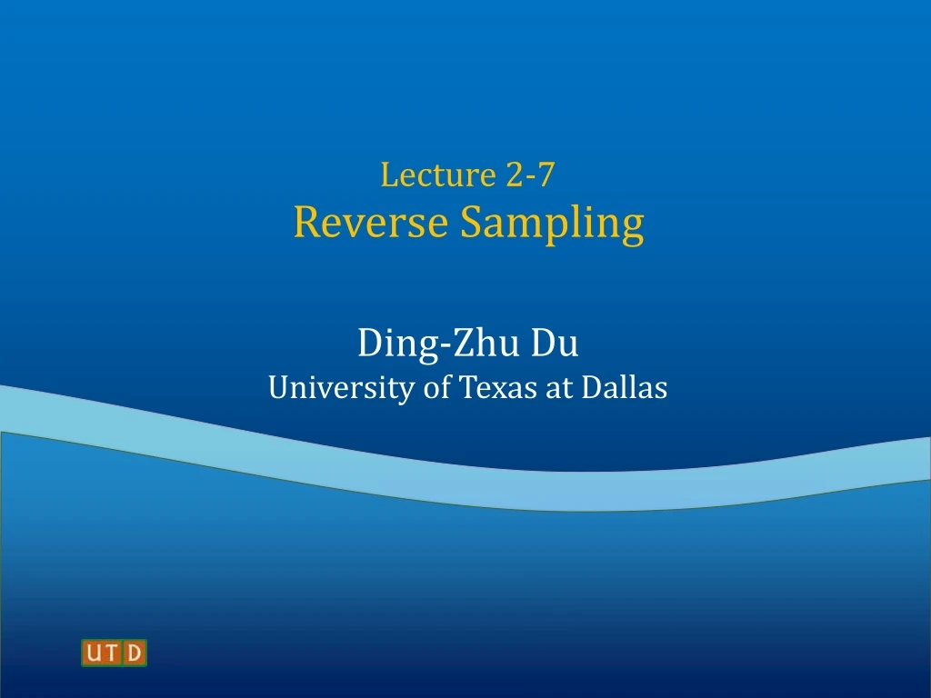 lecture 2 7 reverse sampling