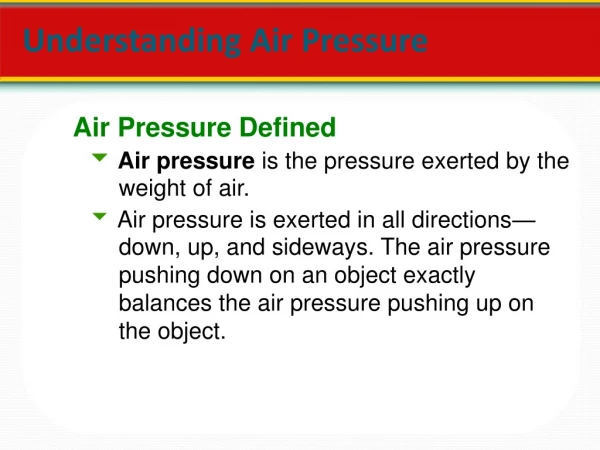Understanding Air Pressure