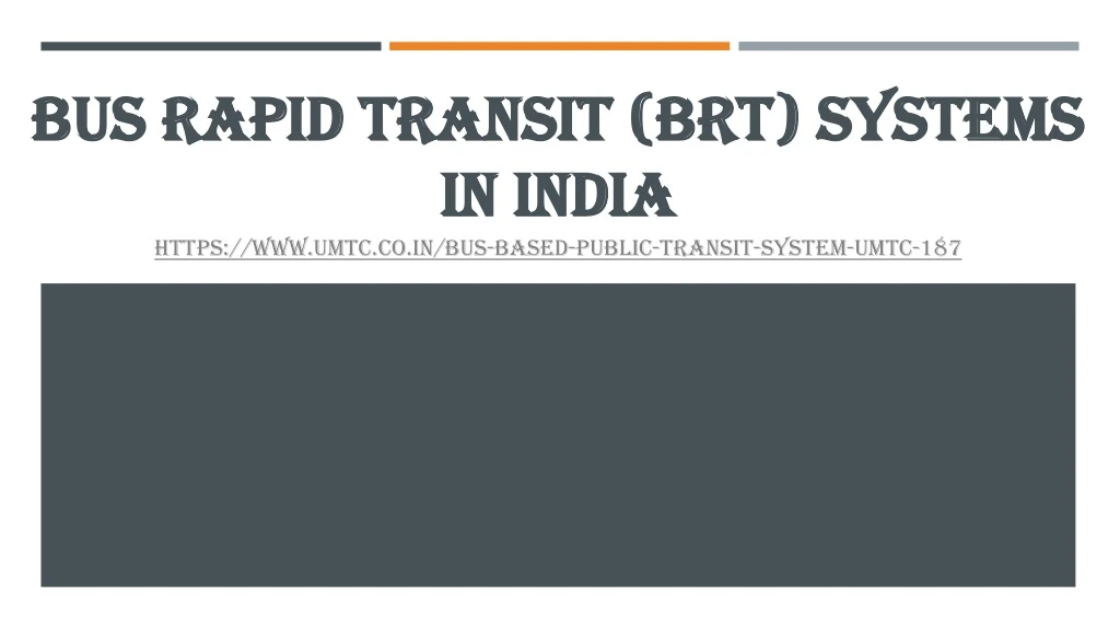 bus rapid transit brt systems in india