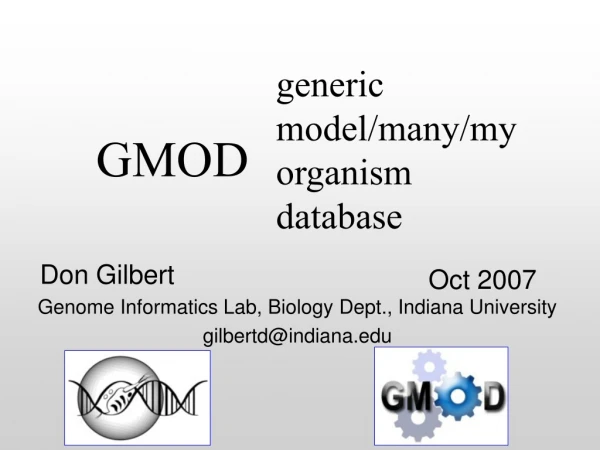 generic model/many/my  organism database