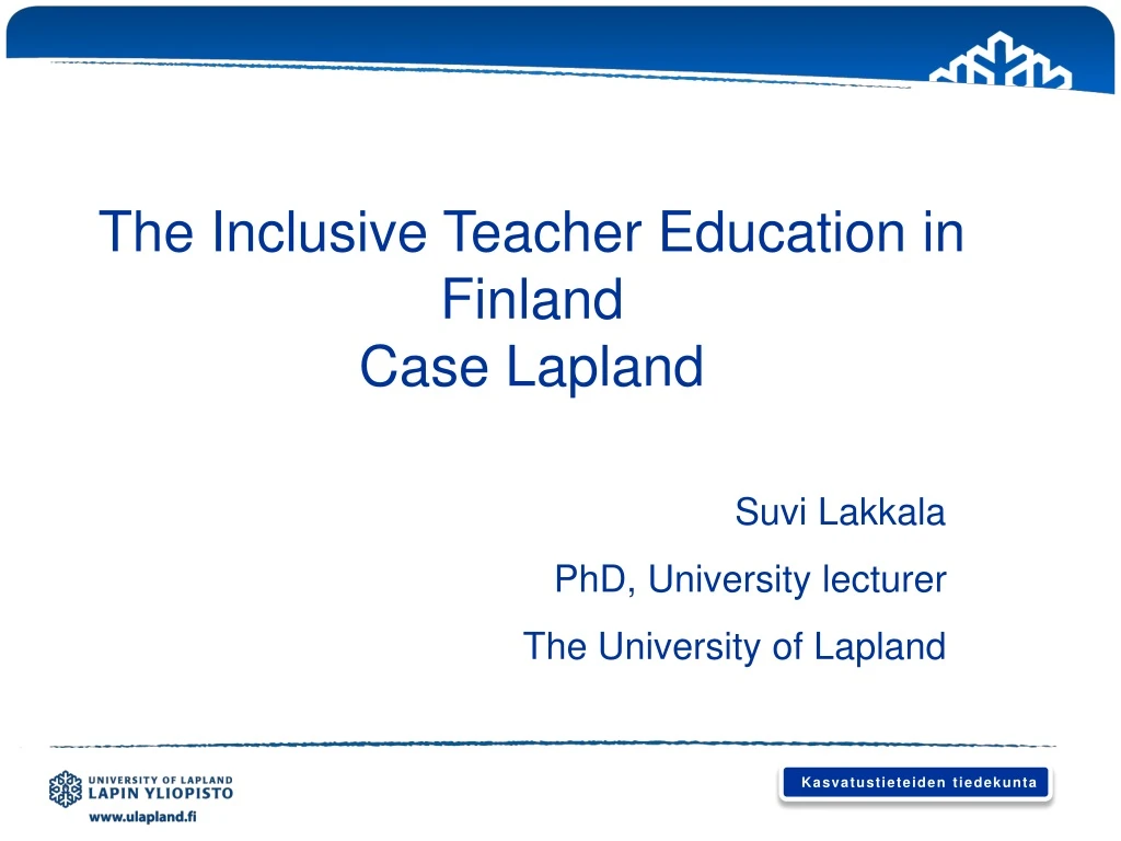 the inclusive teacher education in finland case