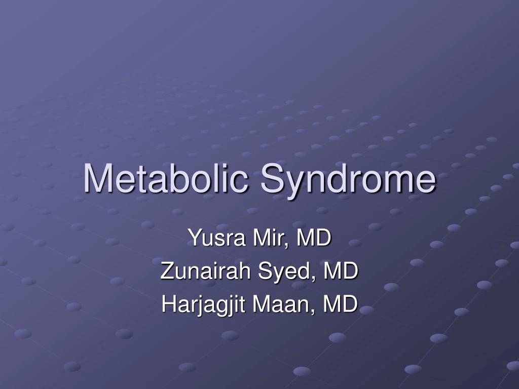 metabolic syndrome