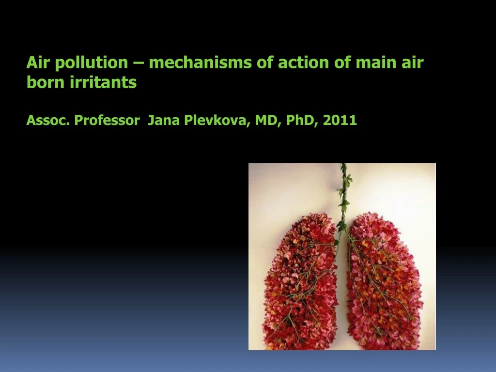 air pollution mechanisms of action of main