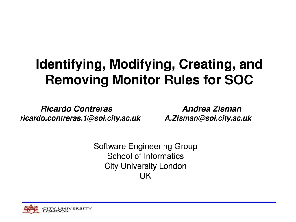 identifying modifying creating and removing