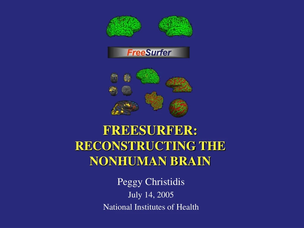 freesurfer reconstructing the nonhuman brain