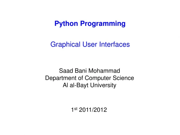 Python Programming