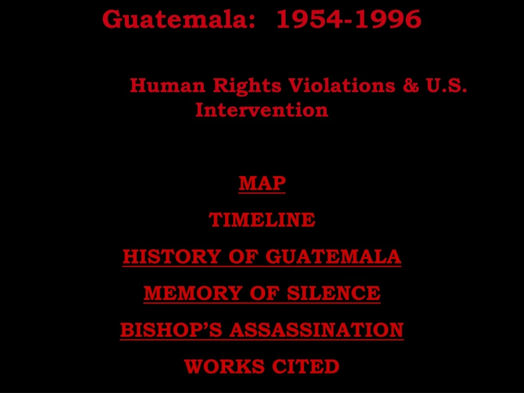 guatemala 1954 1996 human rights violations