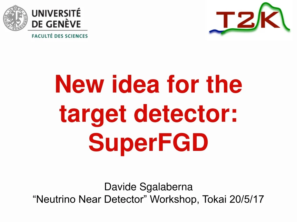 new idea for the target detector superfgd