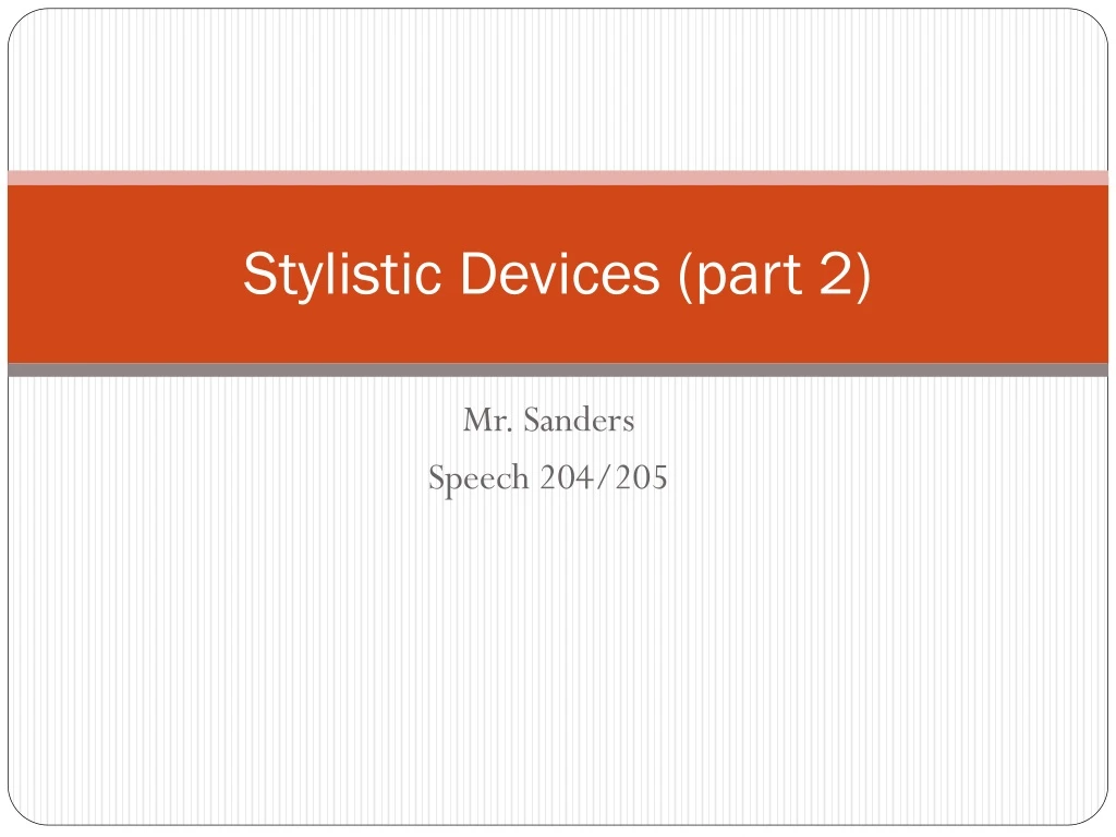 stylistic devices part 2
