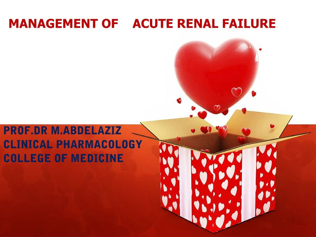 management of acute renal failure