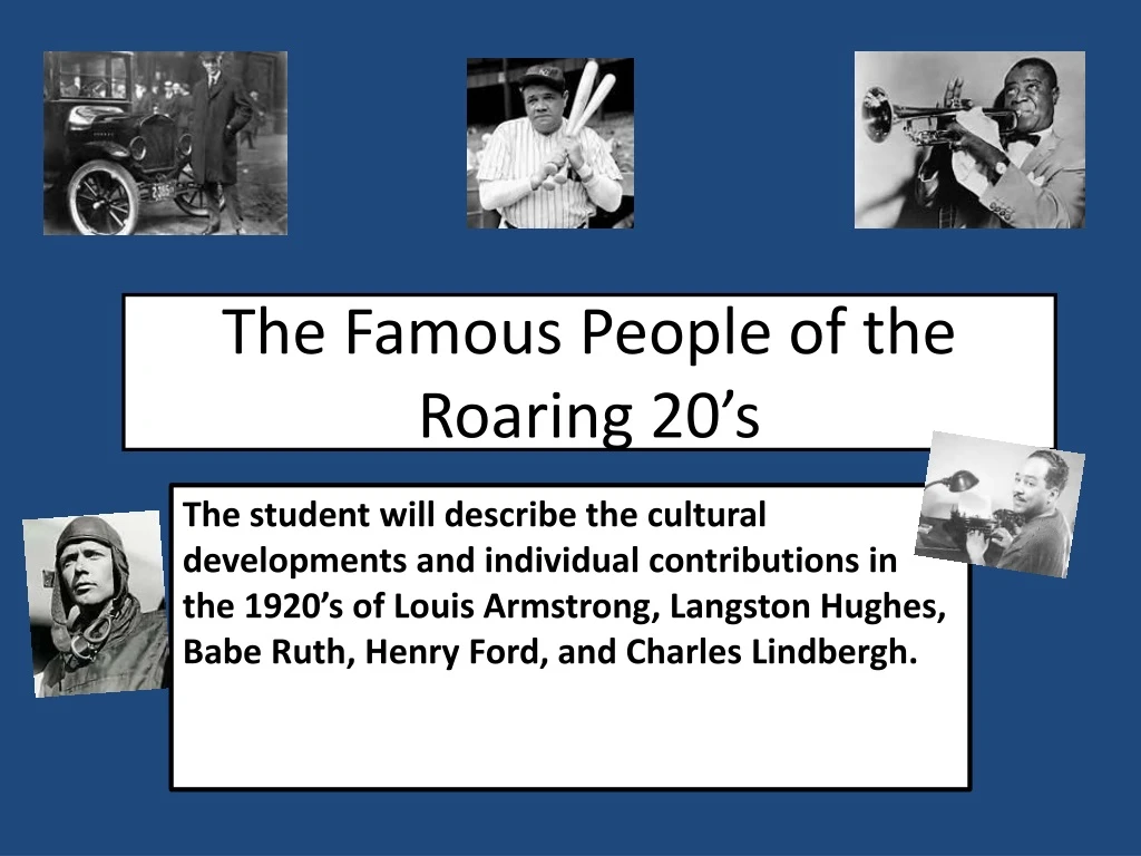 the famous people of the roaring 20 s