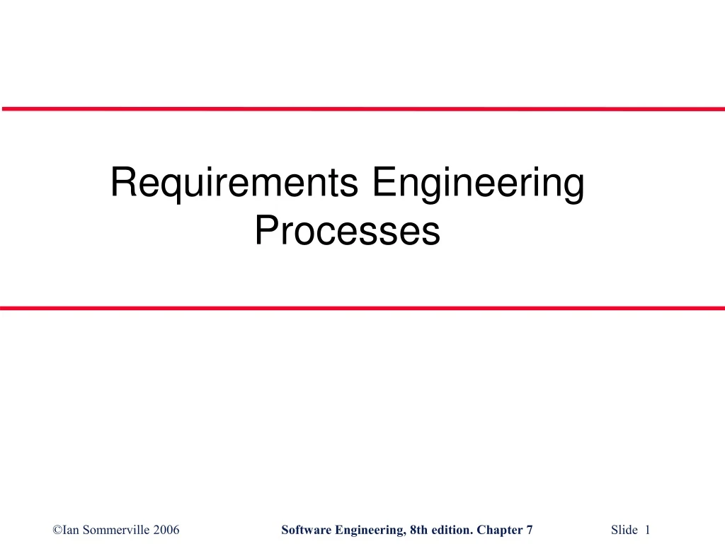requirements engineering processes