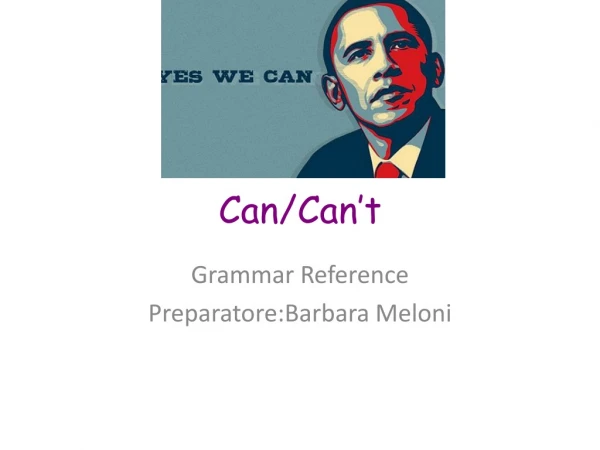 Can/Can’t