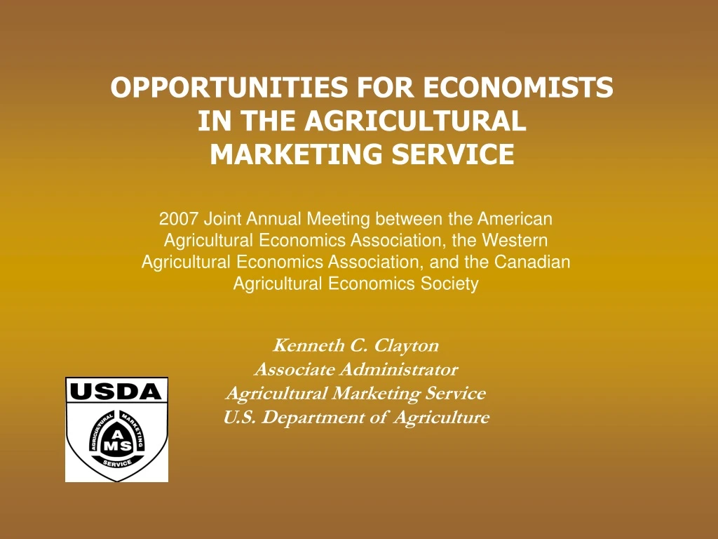 opportunities for economists in the agricultural