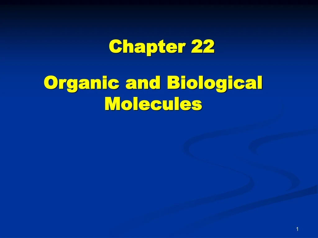 organic and biological molecules