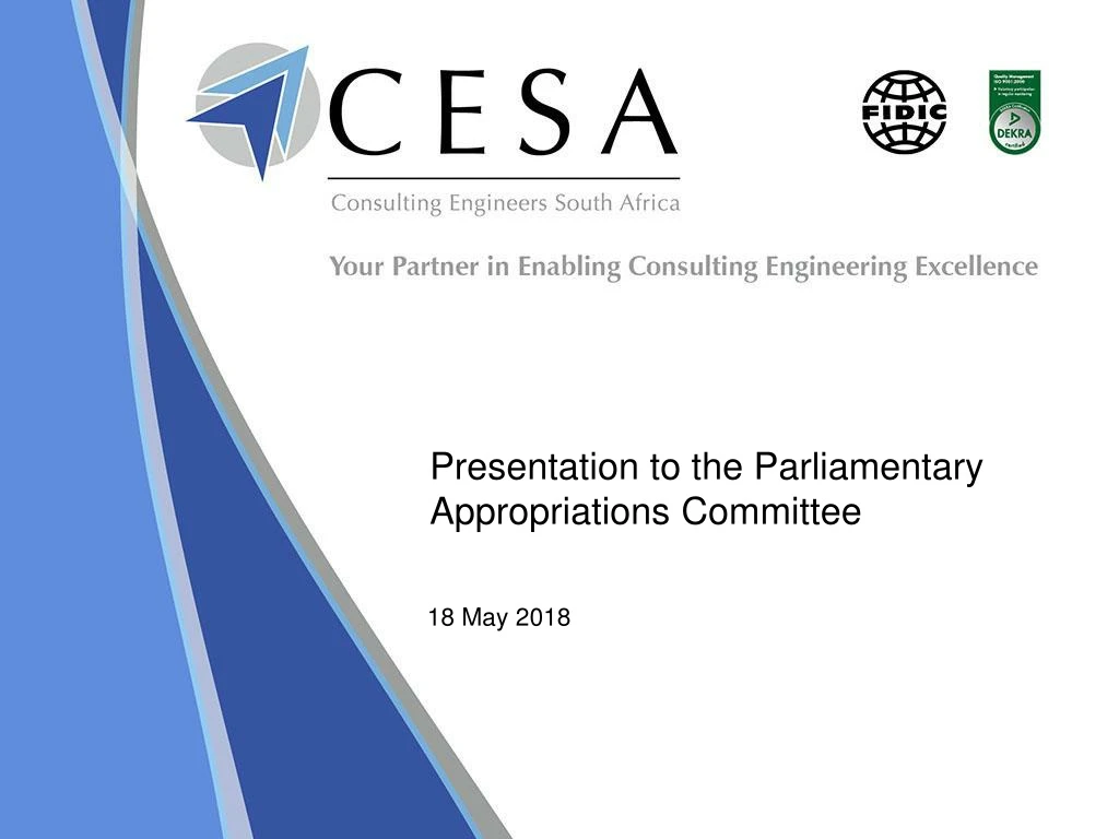 presentation to the parliamentary appropriations