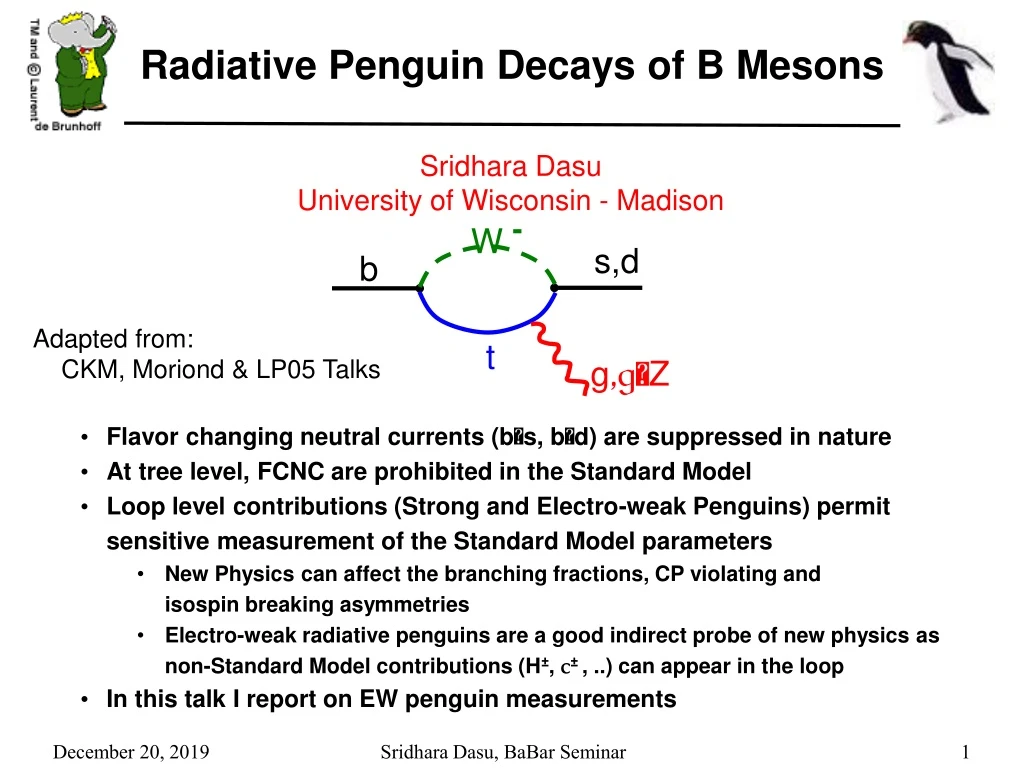 radiative penguin decays of b mesons