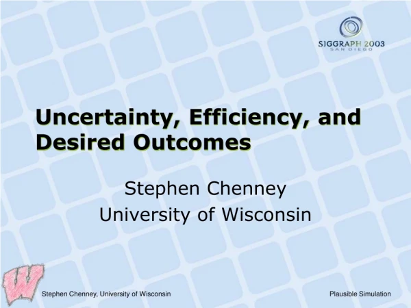 Uncertainty, Efficiency, and Desired Outcomes