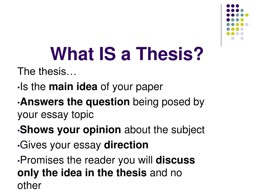 what is a thesis