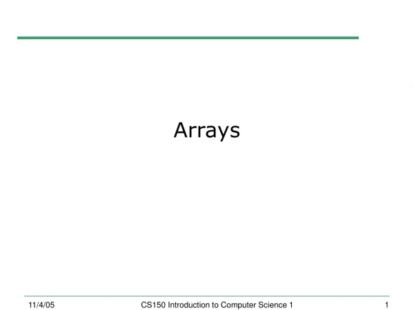 Arrays