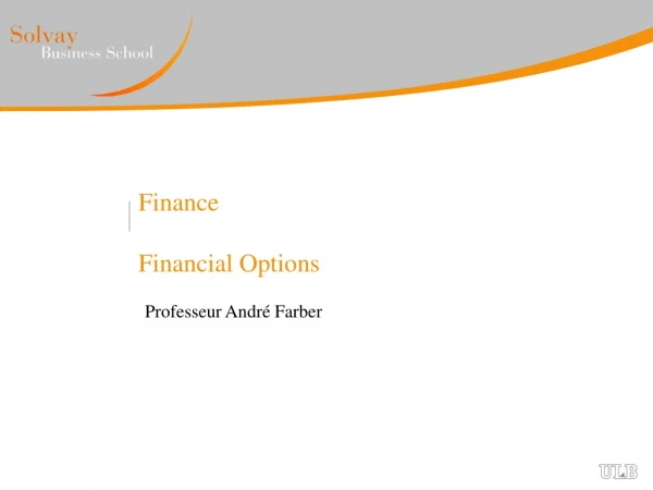 Finance Financial Options