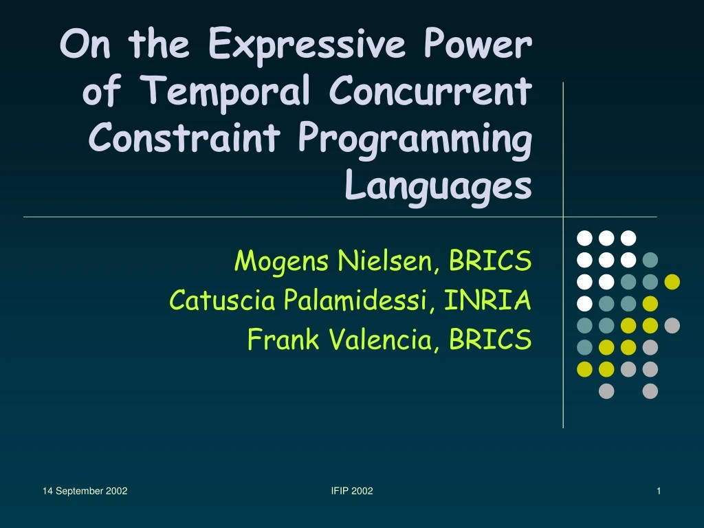 on the expressive power of temporal concurrent constraint programming languages