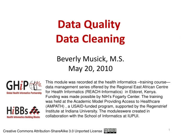 Data Quality  Data Cleaning