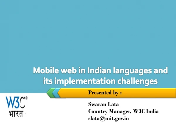 Mobile web in Indian languages and its implementation challenges